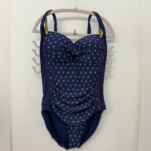 One piece Nautical Swimsuit